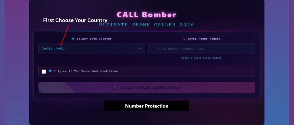 Call Bomber Step 1